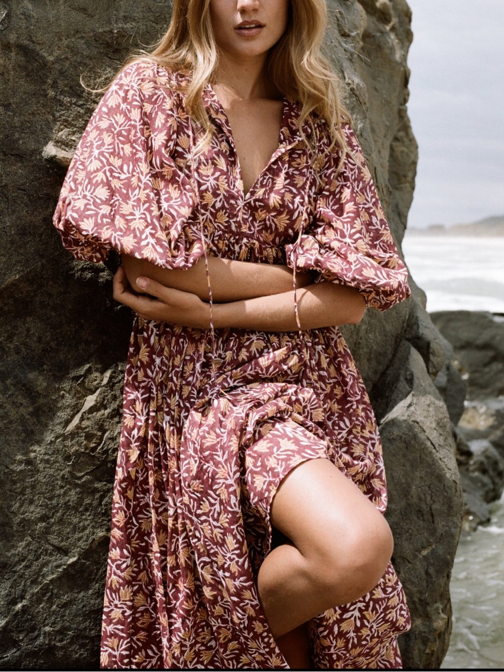 Daughters of India Kyra Midi Dress in Sumac - Picture 15 of 16